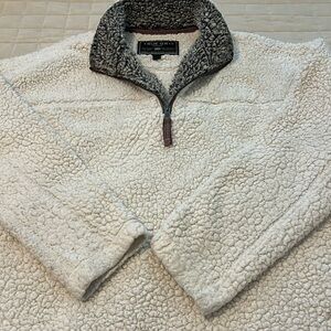 TRUE GRIT 1/4 Zip Sherpa Pullover, Size L
